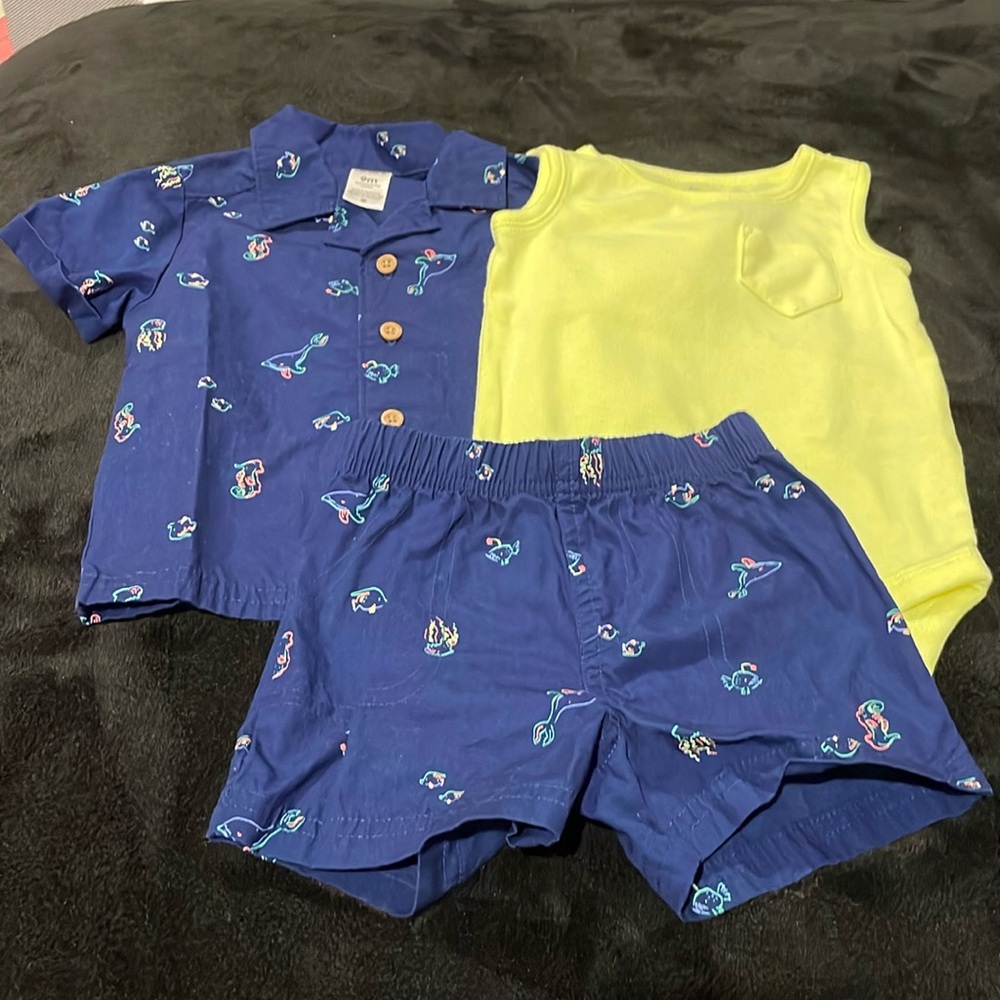 BRAND NEW ⭐️ 9m baby boy 3 piece Carters set - Picture 1 of 10